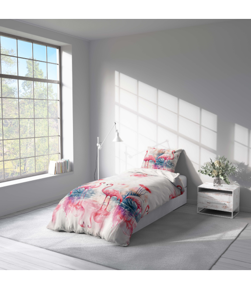 Laste voodipesu komplekt "Flamingo Paradise". Laste voodipesu