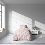 Laste voodipesu komplekt "Swan Dreams". Laste voodipesu, 140x200 cm. Kerge ja mänguline luige disain värviliste vikerkaartega – ideaalne voodipesu komplekt lastele.
