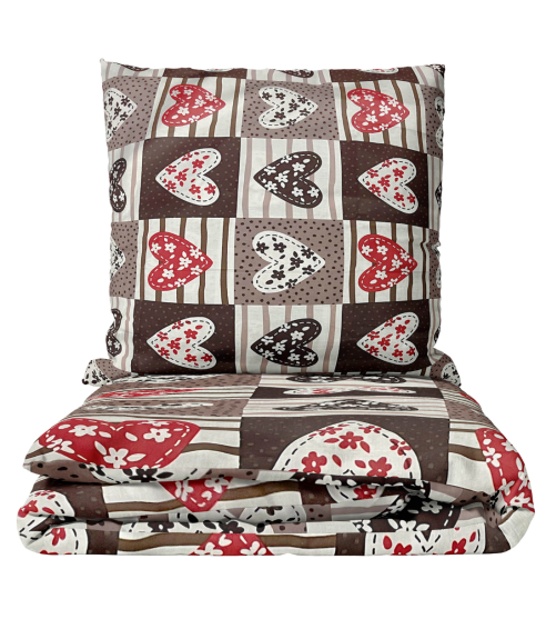 Beebi voodipesu "Brown love tiles". Beebi voodipesu komplektid