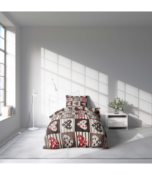 Beebi voodipesu "Brown love tiles". Beebi voodipesu komplektid
