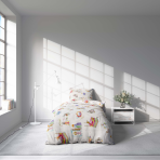 Beebi voodipesu "Fairy tales". Beebi voodipesu komplektid, 100x140 cm. Lummav laste voodipesu komplekt printsesside ja lossidega, andes igale magamistubale muinasjutuliku ja unistava puudutuse.