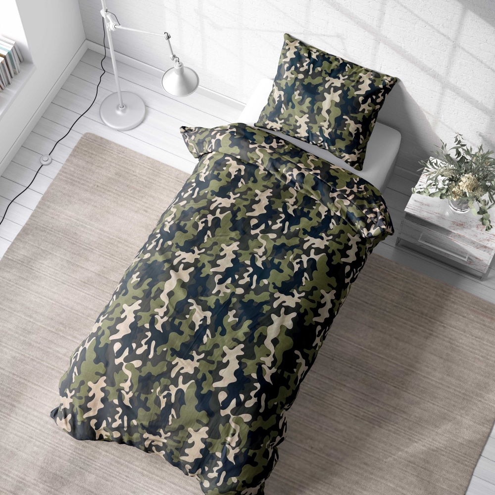 Ühekordne voodipesu komplekt "Camouflage". Voodipesu komplektid 140x200, 140x200 cm, 150x200 cm, 160x200 cm