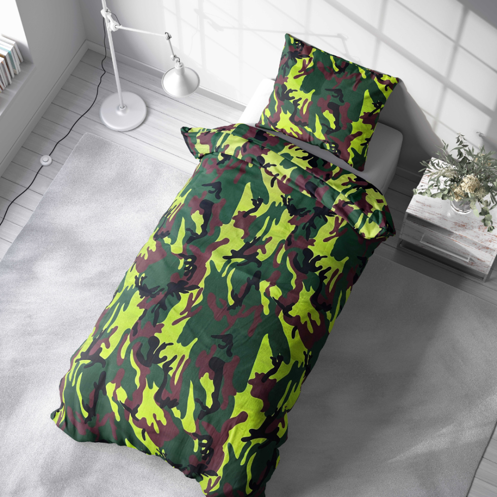 Ühekordne voodipesu komplekt "Camouflage". Laste voodipesu, 140x200 cm, 160x200 cm