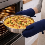 Pajakinnas "Sky Loom glove". Ahjukindad. Ühevärviline tumesinine puuvillane ahjukinnas Pajakinnas "Sky Loom glove". Ahjukindad. Ühevärviline tumesinine puuvillane ahjukinnas