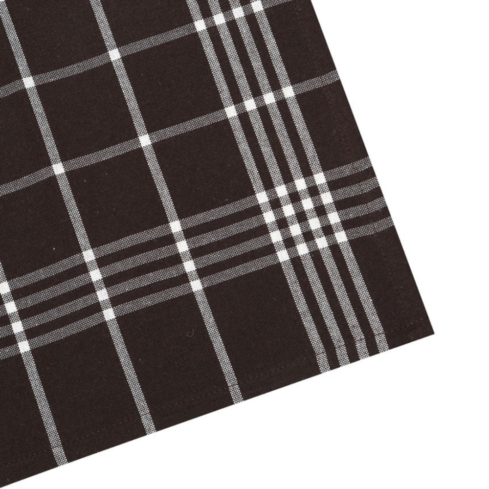 Köögirätikud „Espresso Kitchen Towel“. Köögirätikud. Pruun ruuduline köögirätik kontrastsete valgete joontega