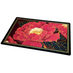 Vannimatt „Euphoria mat“, 58x88 cm. Must vannitoavaip punaste lillemotiivide ja kuldse ornamendiga. Vannimatt „Euphoria mat“, 58x88 cm. Must vannitoavaip punaste lillemotiivide ja kuldse ornamendiga.