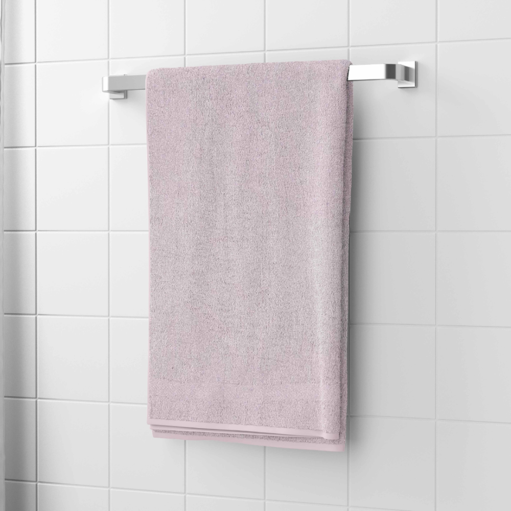 Vannitoa rätik „Blush Economic Towel“. Rätikud, 60x35 cm, 100x45 cm. Hele roosa rätik ilma mustrita, ühtlase disainiga