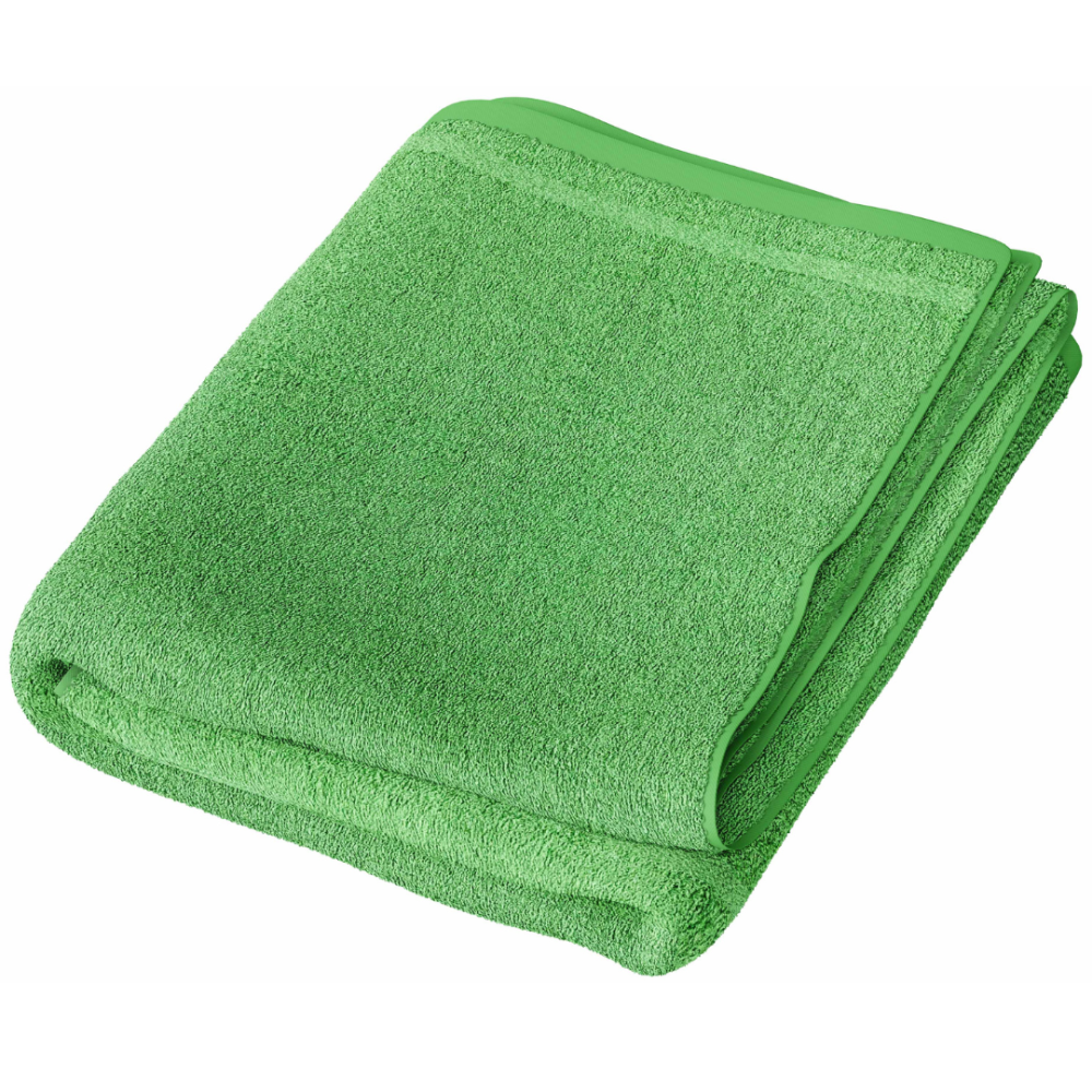 Vannitoa rätik „Green Economic Towel“. Rätikud, 60x35 cm, 100x45 cm. Roheline rätik ühtlases, värskes rohelises toonis
