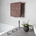 Vannitoa rätik „Light Brown towel“, 70x140 cm. Hallikaspruuni tooniga volditud rätik