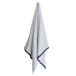 Vannitoa rätik „Marine Stripe“, 70x130 cm. Valge vannirätik peente tumesiniste horisontaalsete triipudega