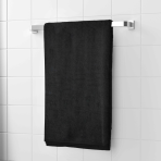 Vannitoa rätik „Obsidian Softness“. Rätikud, 70x140 cm. Elegantne must vannirätik, mis lisab teie vannitoale moodi ja luksust.