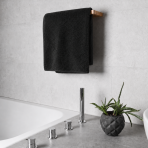 Vannitoa rätik „Obsidian Softness“, 70x140 cm. Minimalistliku disainiga mustad rätikud sileda äärega