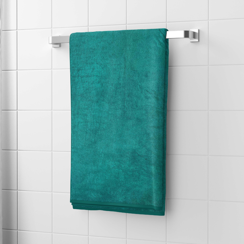 Vannitoa rätik „Pond“. Rätikud, 70x140 cm. Elustav rohekas vannitoarätik spaa-tunnetuseks.