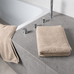 Vannitoa rätik „Toffee towel“, 70x140 cm. Kreemika liivatooni volditud rätik