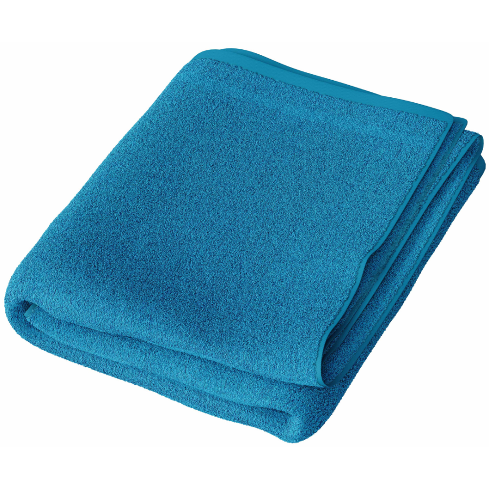 Vannitoa rätik „Turquoise Economic Towel“. Rätikud, 60x35 cm, 100x45 cm. Türkiissinine rätik ilma mustrita, minimalistlik aktsent