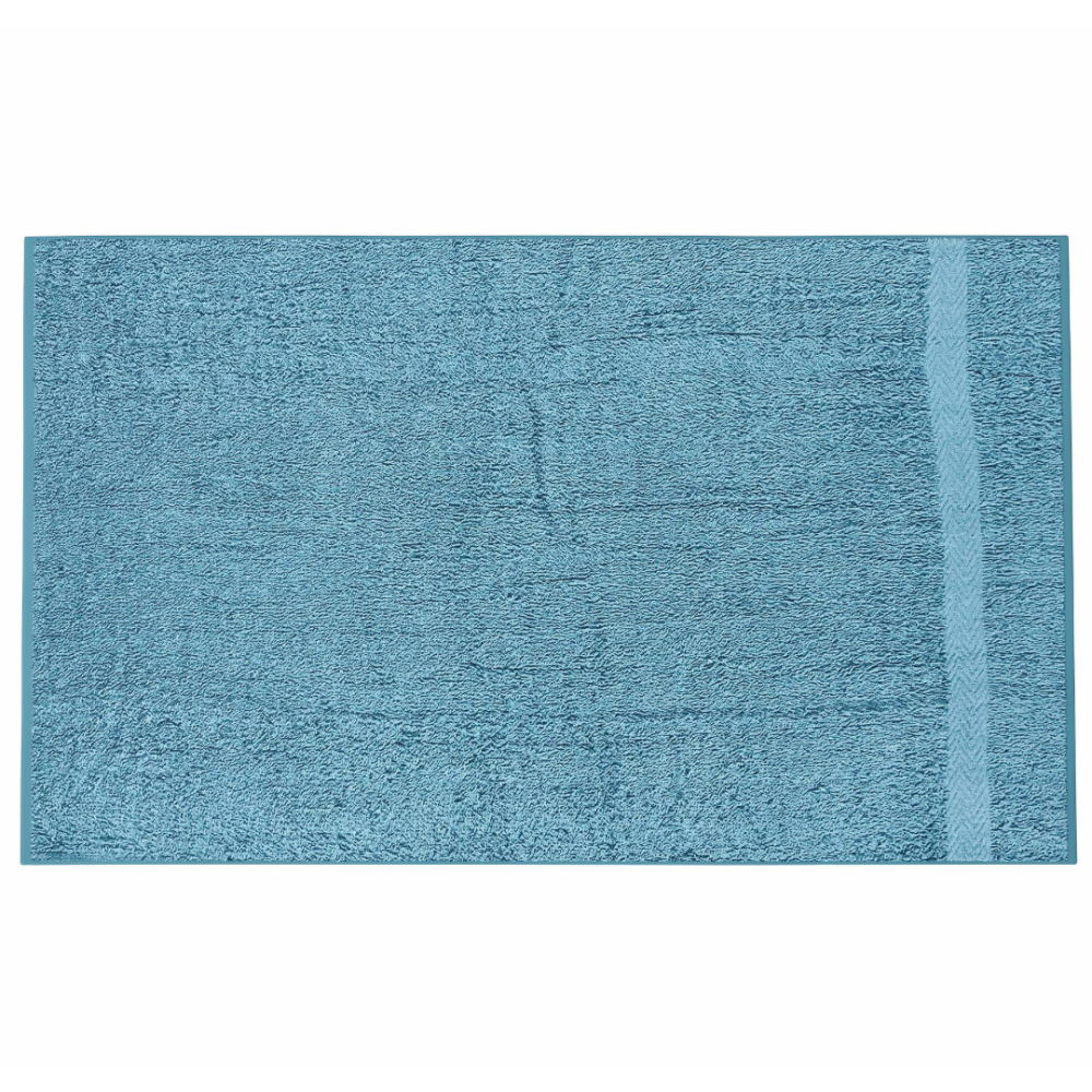 Vannitoa rätik „Waterloo Economic Towel“. Rätikud, 60x35 cm, 100x45 cm. Hele sinine rätik modernses vannitoa interjööris
