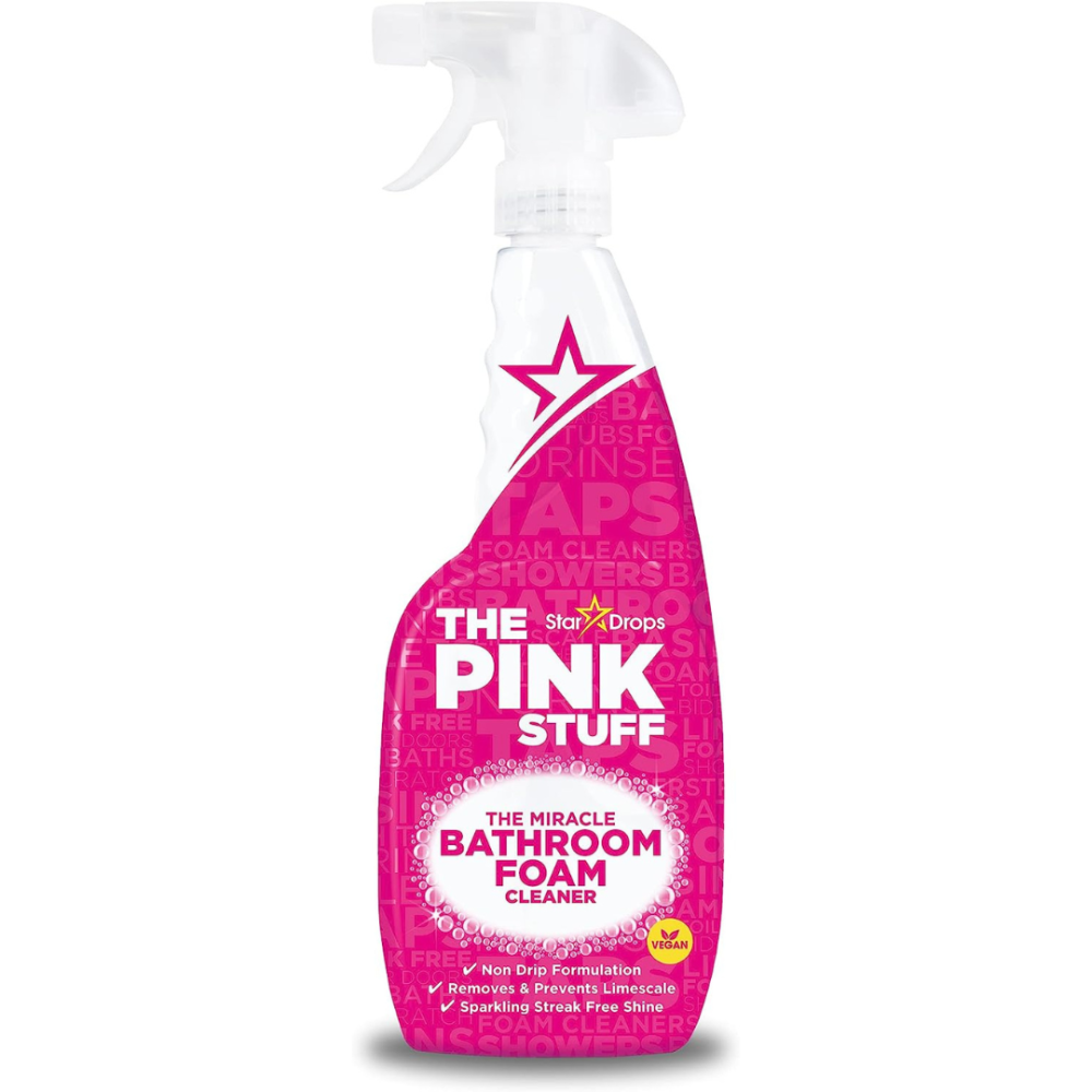 Vannitoa puhastusvahend "Bathroom spray". Tõhus vannitoa vahtpihusti: the pink stuff, mis tagab särava puhtuse.