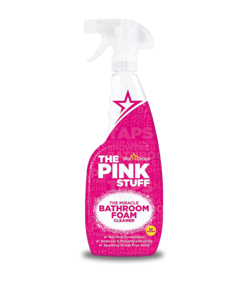 Vannitoa puhastusvahend "Bathroom spray The Pink Stuff". Puhastusained